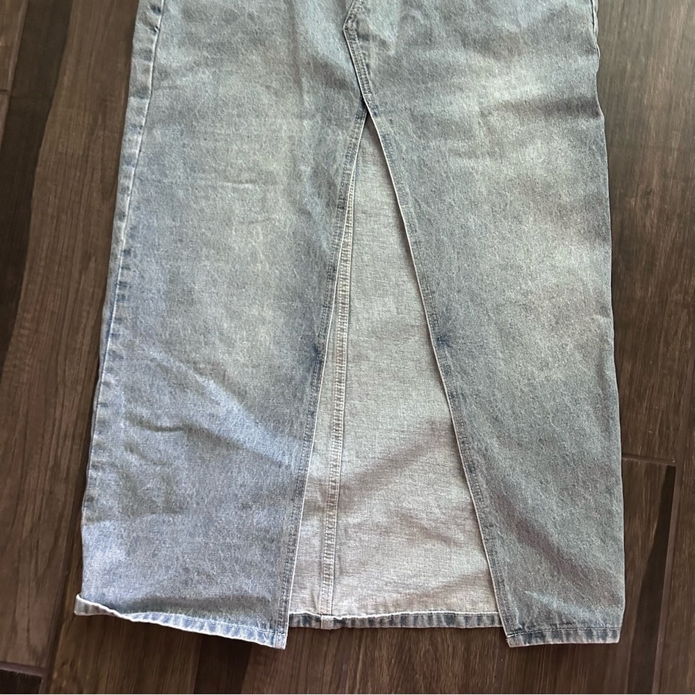Nwt Sndys Nila Denim Maxi Skirt Light Wash Sz M — image 3 of 7